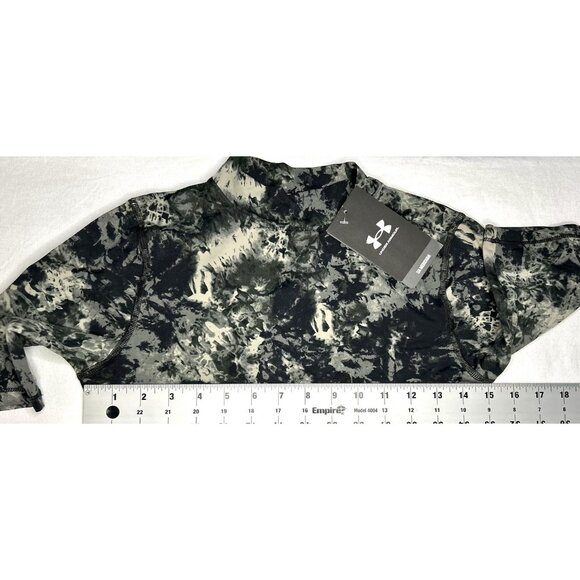 UNDER ARMOUR Cropped Top Women's Size S Meridian Print Running Shirt Gym Workout - Picture 3 of 11